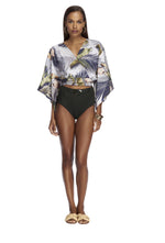 Jets Vida Silk Kimono Top in Forest - Leap & Loop