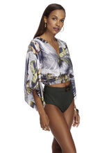 Jets Vida Silk Kimono Top in Forest - Leap & Loop