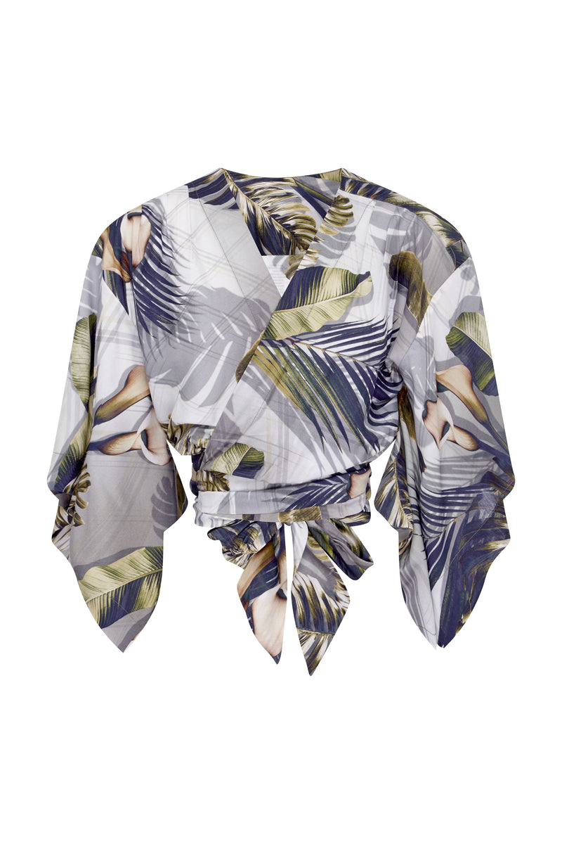 Jets Vida Silk Kimono Top in Forest - Leap & Loop